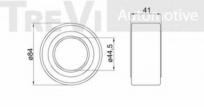 TREVI AUTOMOTIVE wb1134 -  Комплект подшипника ступицы колеса